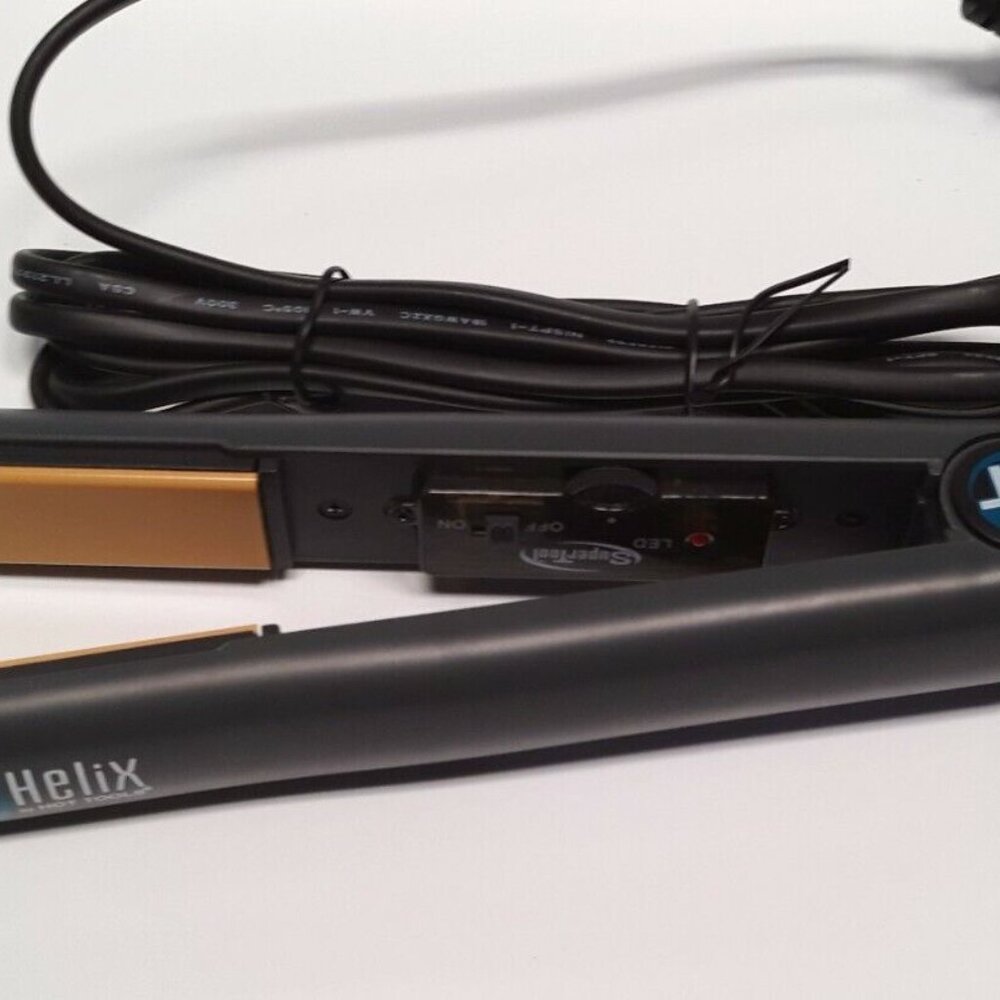 Hot Tools Helix 1" Flat Iron Supertool Ceramic Tourmaline Ionic Nanosilver 4200